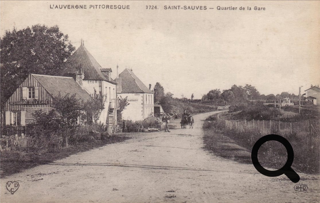 CPA gare saint-sauves