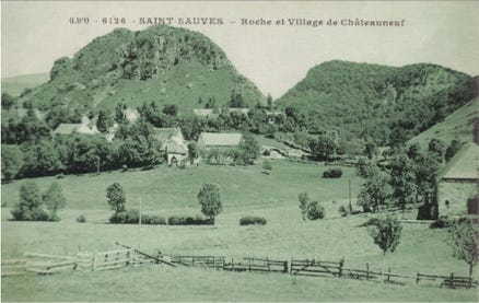 Roche et village de Châteauneuf 