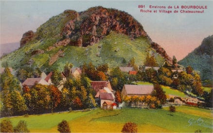 Roche et village de Châteauneuf
