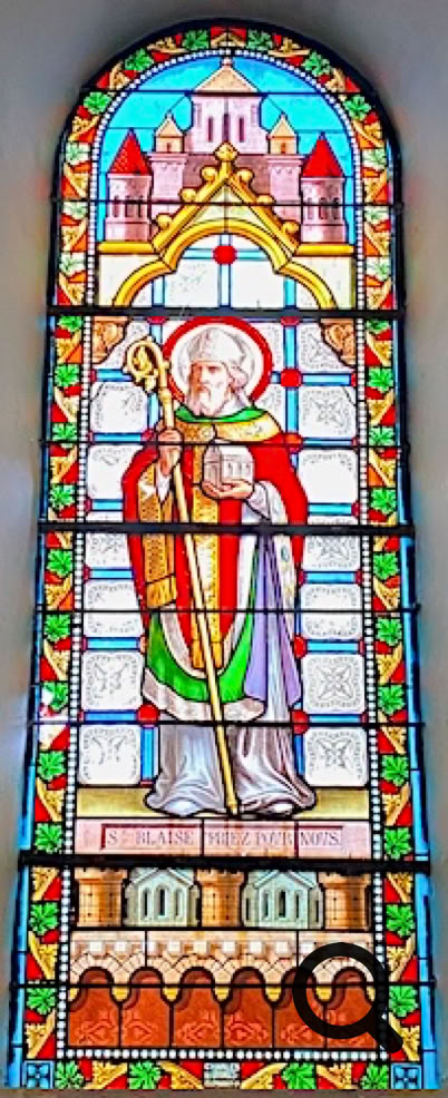 vitrail, saint-Blaise