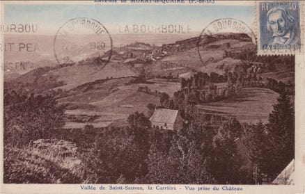 Vue prise du château de Murat-le-Quaire